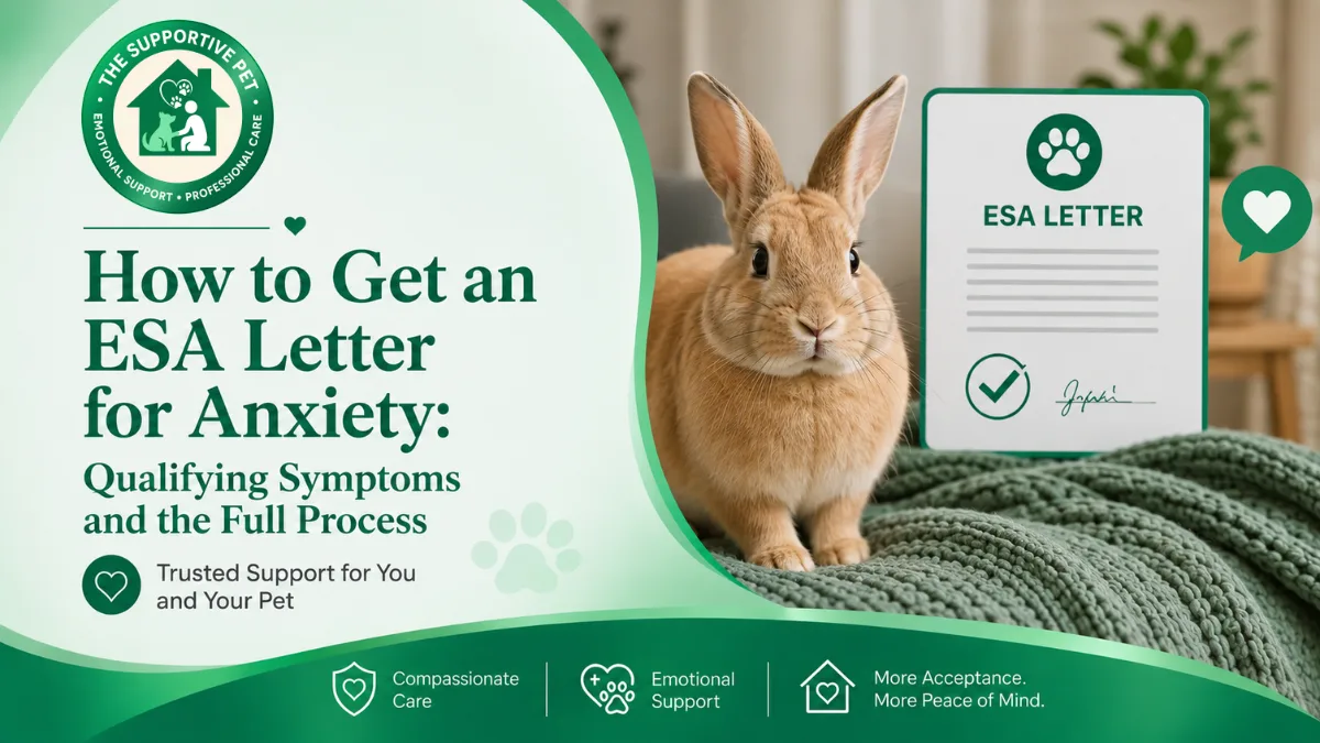 How to Get an ESA Letter for Anxiety: Qualifying Symptoms and the Full Process